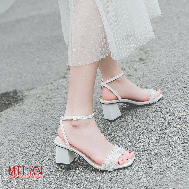 Giày Sandals Đế Thô Thanh Lịch Hợp Thời Trang Cho Nữ 2021