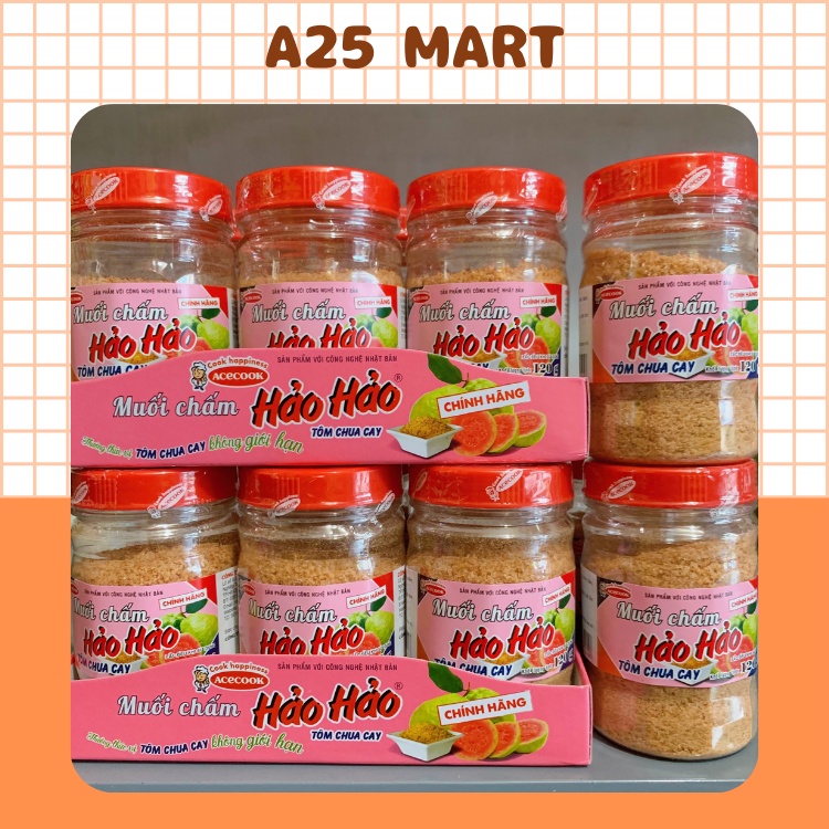 Muối Chấm Hảo Hảo Acecook Tôm Chua Cay, Muối Chấm Hoa Quả Chính Hãng Hũ 120g