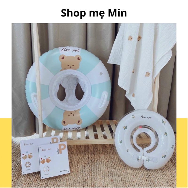 phao bơi, Phao cổ/phao ngồi, Phao Bơi chống lật cho bé Bar rot /Phao cổ bơi Barrot cho trẻ sơ sinh SHOP MẸ MIN