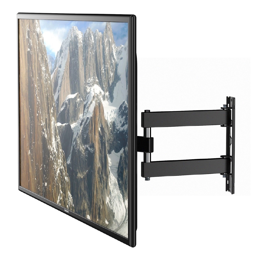 17-55 Inch Retractable 180 Degree Dual Arm Full Motion TV Wall Mount Tilt Swivels Monitor Stand Plasma Bracket | BigBuy360 - bigbuy360.vn