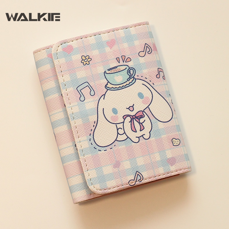 Ví Ngắn Gập Làm Ba In Hình Nhân Vật Hoạt Hình Cinnamoroll Đáng Yêu Cho Trẻ Em