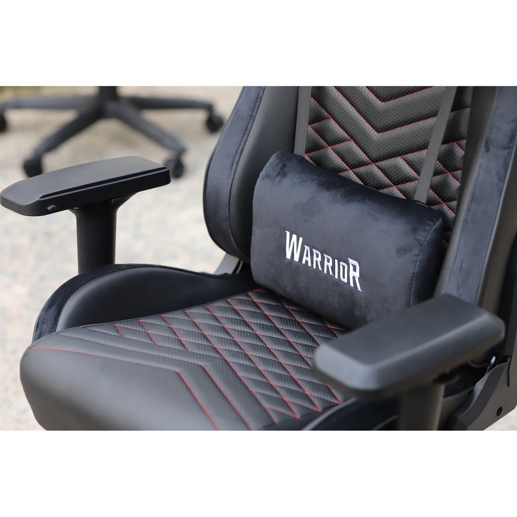 Ghế Gaming WARRIOR GAMING CHAIR Cao Cấp - Maiden Series - WGC307 - Black/Velvet - Chính Hãng - Bảo Hành 12 Tháng