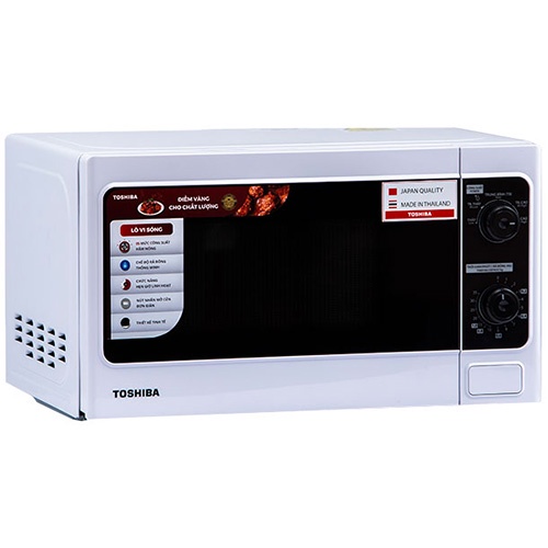 Lò vi sóng Toshiba ER-SM20(W1)VN dung tích 20L điều khiển Tiếng Việt made in Thailand - Bảo hành hãng 12 tháng
