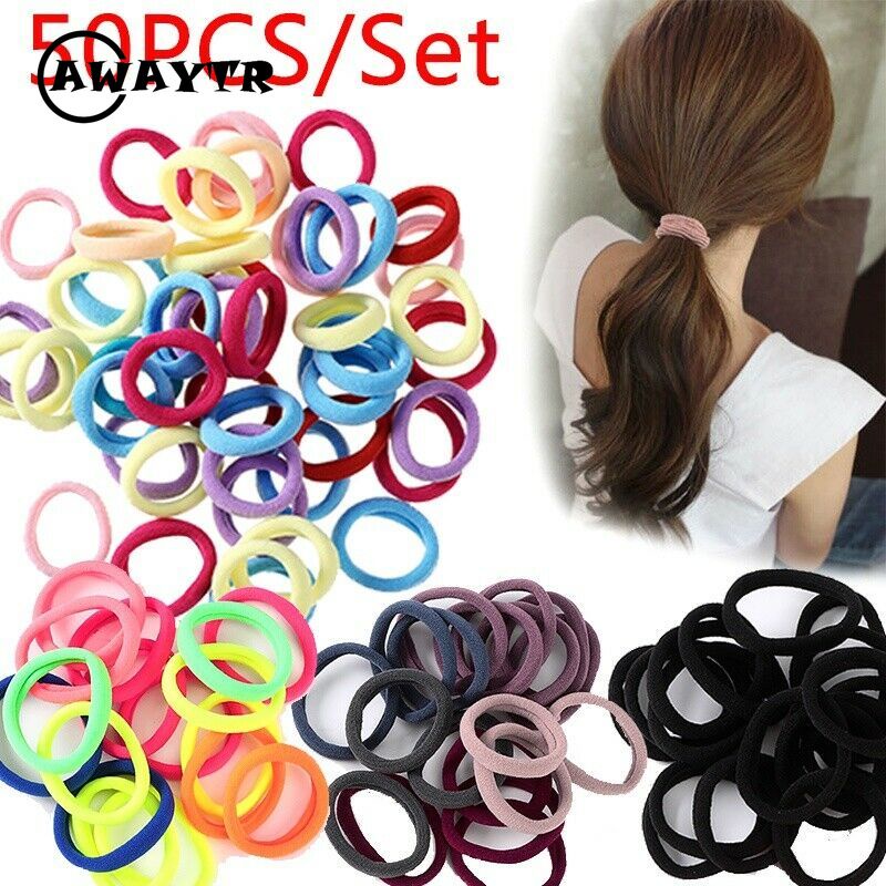 Bộ 50 sợi dây thun cột tóc thời trang cho nữ