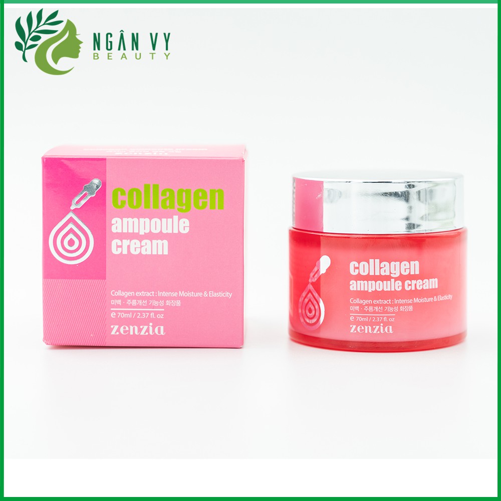 Kem dưỡng da tinh chất Colllagen Hàn Quốc Jigott Zenzia Collagen Ampoule Cream 70ml