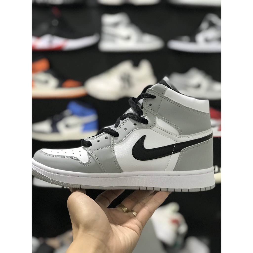 Giày Thể Thao Nam Nữ Jordan Cao Cổ Xám G01 [HÀNG CAO CẤP] | BigBuy360 - bigbuy360.vn