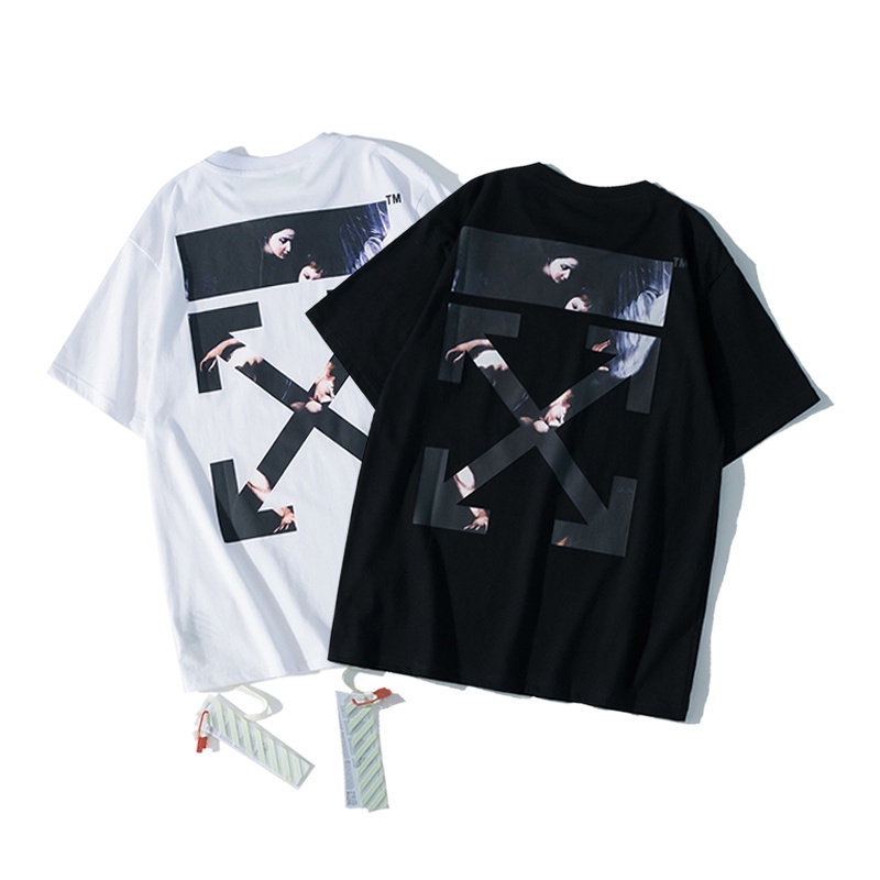 Áo Thun Cotton Ngắn Tay In Logo OFF Hợp Thời Trang