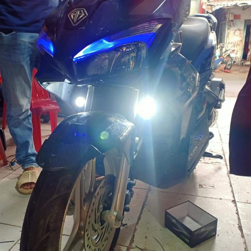 Pát trợ sáng mini cho honda AB chất liệu inox 304