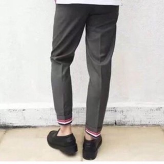 TB - QUẦN ÂU NAM NỮ CHINO PANTS, ĐEN VÀ XÁM, VIỀN LAI/ GẤU QUẦN, ĐỦ TAGS, CAO CẤP, CỜ SAU LƯNG, MENSWEAR WOMENSWEAR PANT