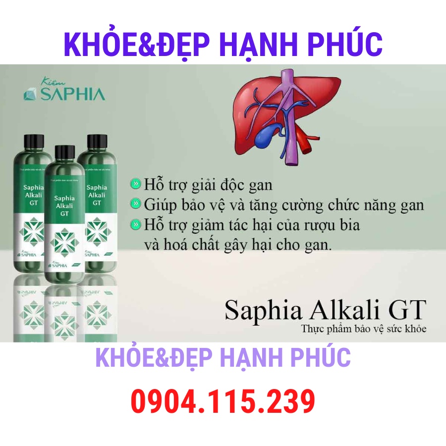 Kiềm hồi sinh gan thận Saphia Alkali GT – 300 ml/chai