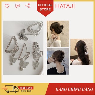 Kẹp tóc hàn quốc càng cua kim loại đính đá đẹp