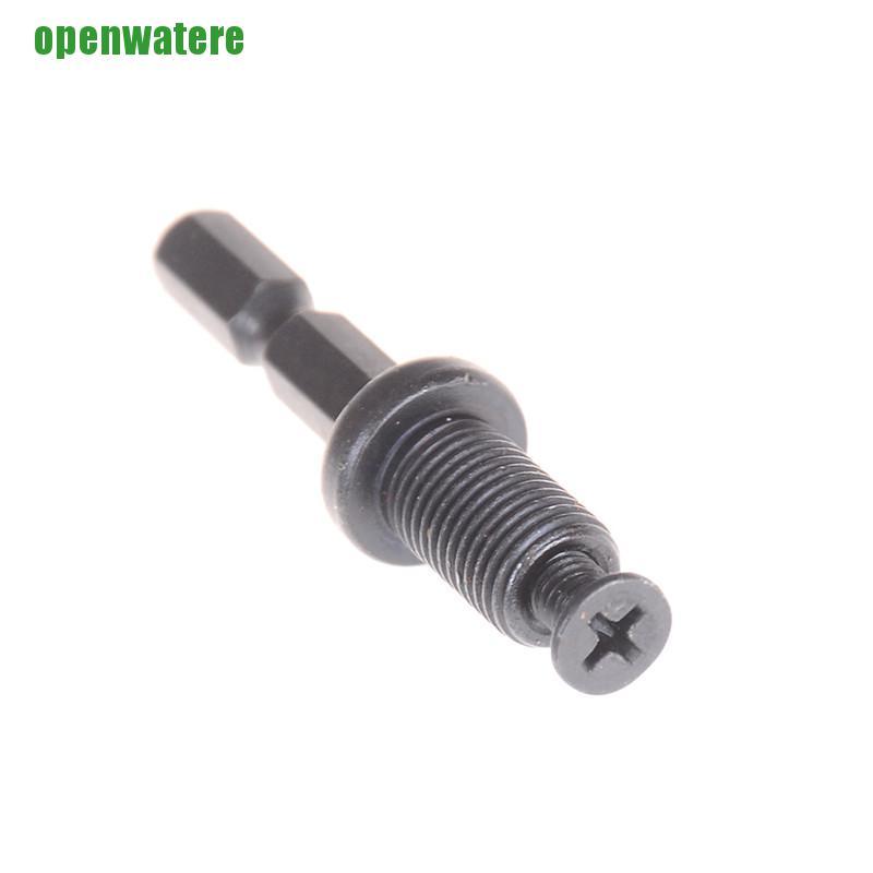 【open】1/4" Hex Shank Keyless Drill Bit Chuck Adapter Converter Quick Change Tool