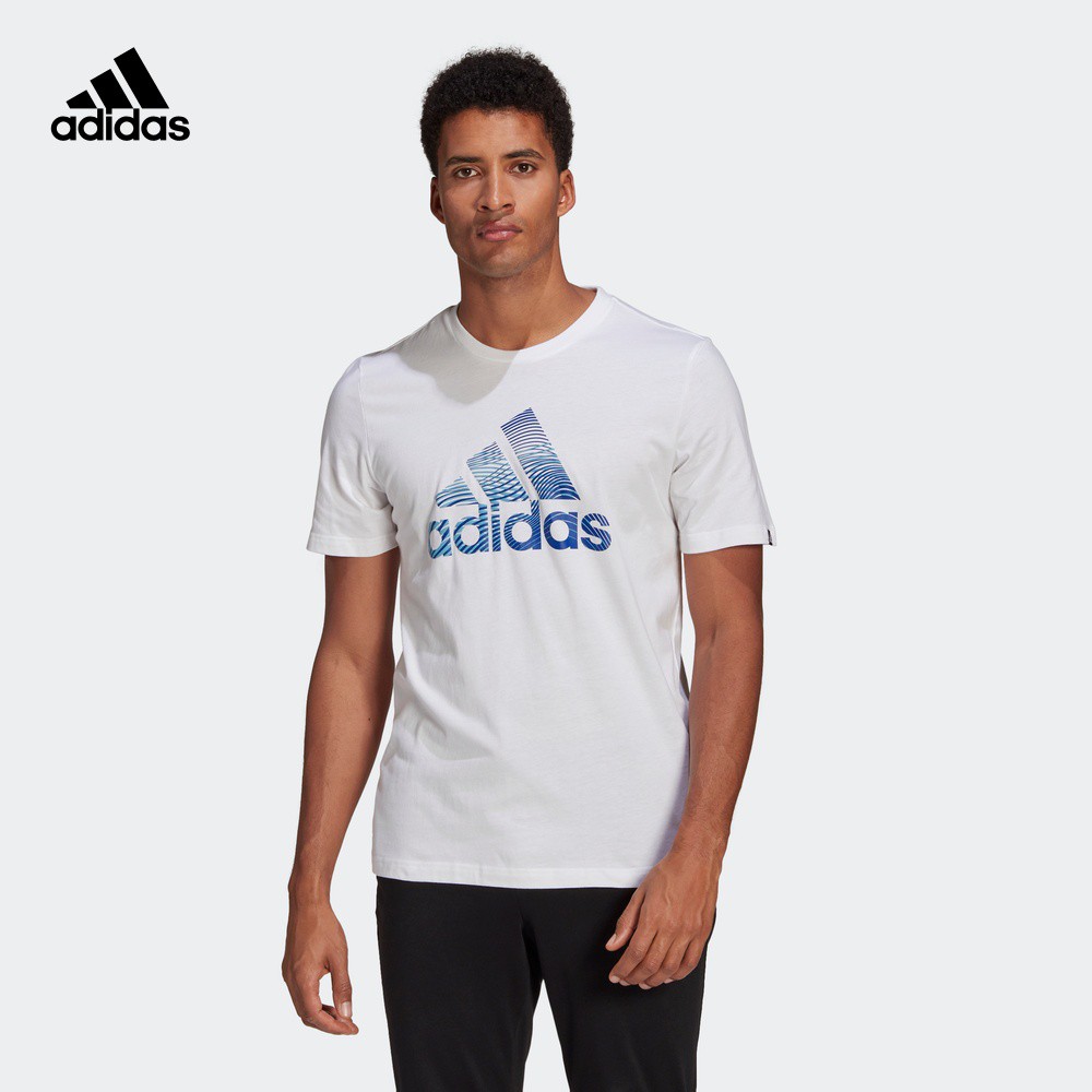 Ready Collar adidas summer sports couple fashion short sleeve t-shirt