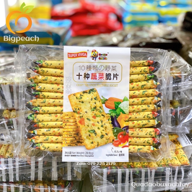 Bánh Quy Rau Củ Mix Super Viviga Đài Loan Siêu Ngon