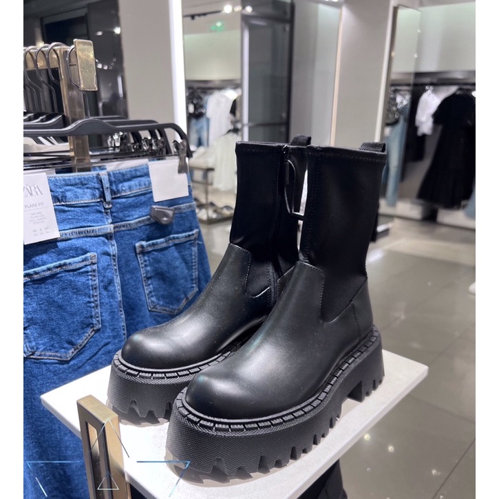 Chunky boots za.ra đế cao . ảnh thật