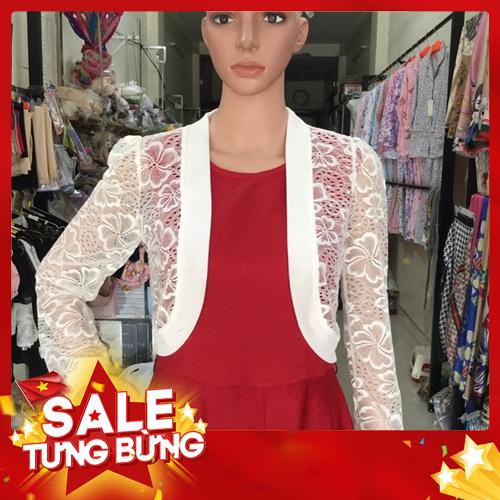 Áo khoác ren lửng tay cộc và dài tay -Hàng nhập khẩu