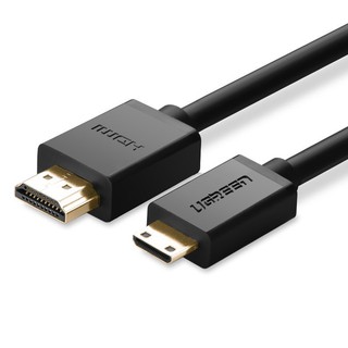 Cáp mini HDMI sang HDMI 1.4 thuần đồng 19+1 UGREEN HD108 10195 dài 1M - Hàng Chính Hãng