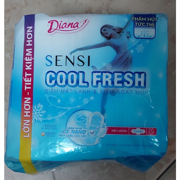 Băng vệ sinh Diana sensi cool fresh ( gói 20 miếng)