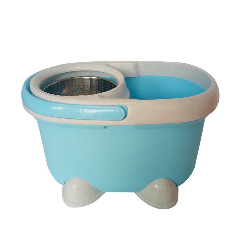 Bộ chậu Lau Nhà Xoay 360 Độ Cao Cấp, Ổ Vắt kép Phân Tách giúp vặt kiệt khô