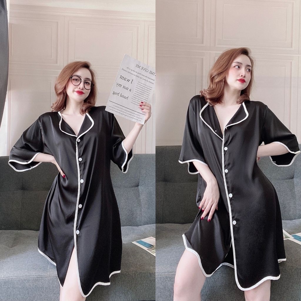 VẢI XỊN  Mặc Nhà Nữ, Bộ Ngủ Sexy Nữ Áo 2 Dây Phối Ren Quần Đùi Chất Lụa Mango Cao Cấp Họa Tiết Bò Sữa Siêu Sang SL