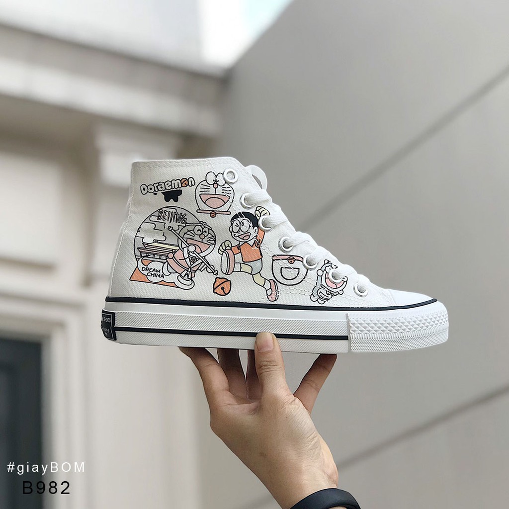 [Mã FAGREEN245 giảm 10% tối đa 30k đơn từ 99k] Giày BATA Nữ giayBOM Cổ Cao Họa Tiết Doraemon Đổi Màu Ngoài Nắng B982 | BigBuy360 - bigbuy360.vn