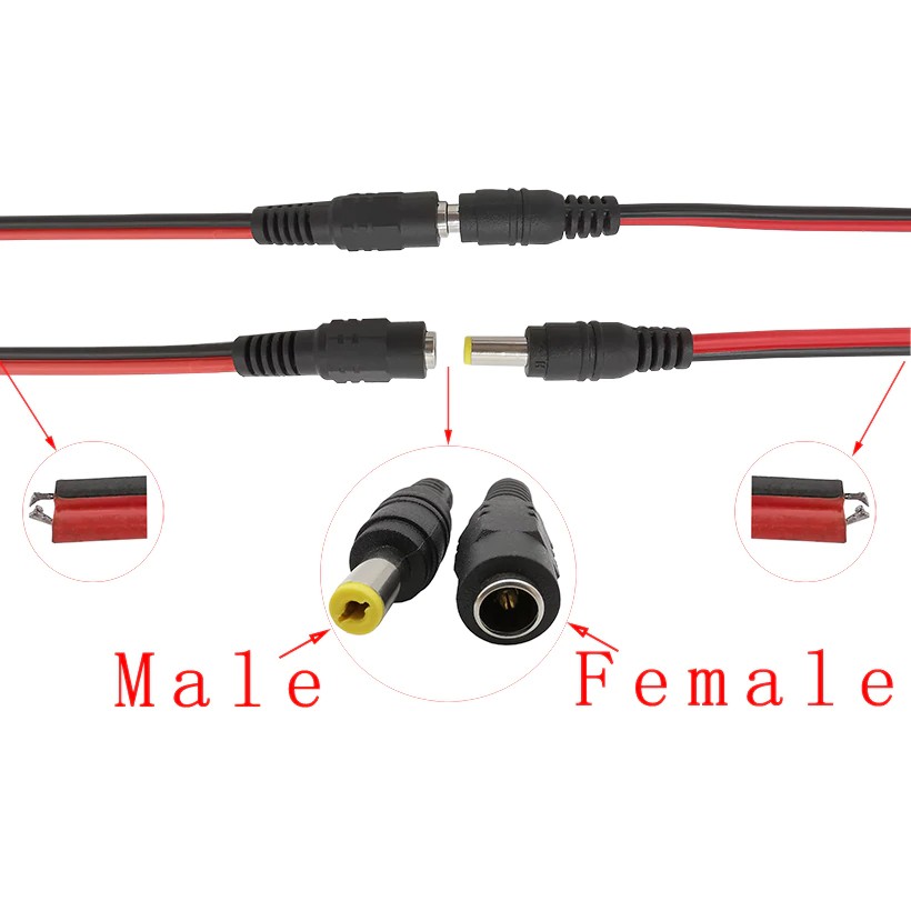 Dây Cáp Kết Nối Có Đầu Jack DC 5.5*2.1mm