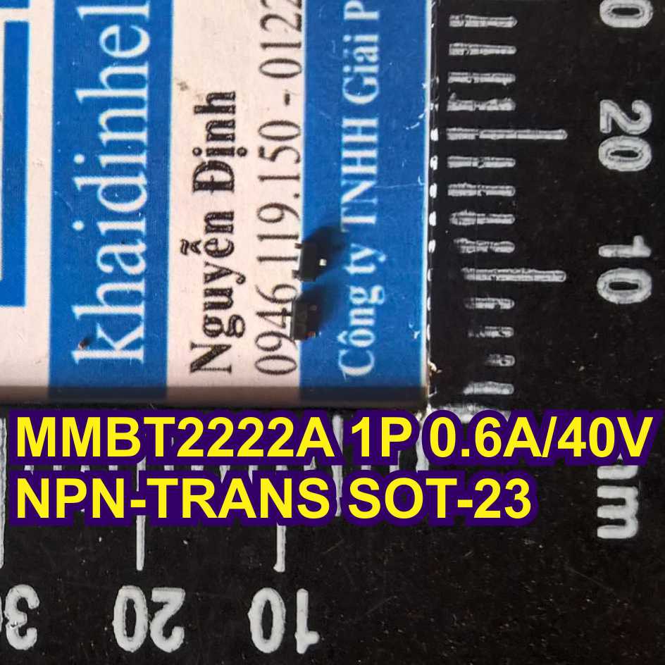 50 con MMBT2222A mã SMD 1P 0.6A/40V NPN-TRANS loại thuận SOT-23 chân dán kde1537