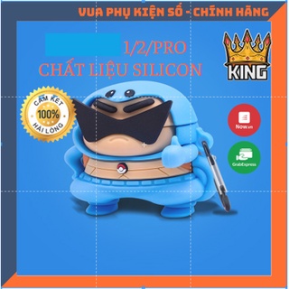 Vỏ bảo vệ bao đựng tai nghe ✔️ case 1&2 - Pro ✔️ Cậu bé xanh đeo kính sành điệu