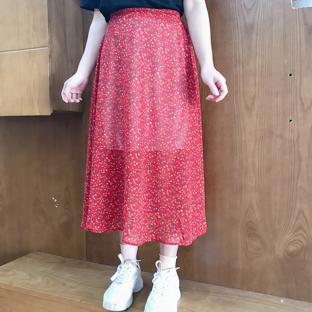 [ Mã FAGREEN55 giảm 10% tối đa 30K đơn 99K] Chân váy hoa nhí vintage nhiều màu - Chân váy dài vintage CV14 | BigBuy360 - bigbuy360.vn