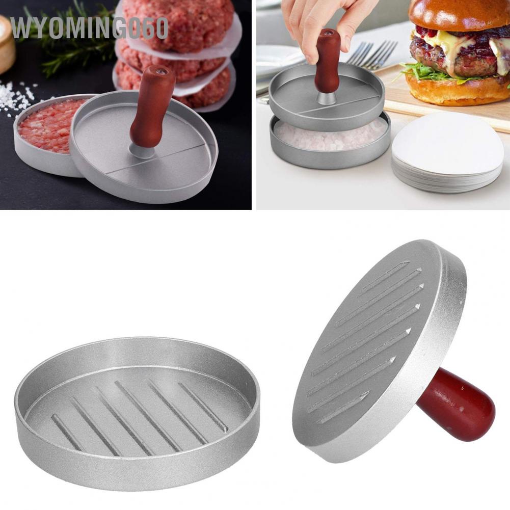 [Hàng Sẵn] Máy ép bánh hamburger bằng hợp kim nhôm, máy ép bánh thịt, bánh đậu phụ, cơm nắm, máy ép phun sơn, thịt hamburger【Wyoming060】