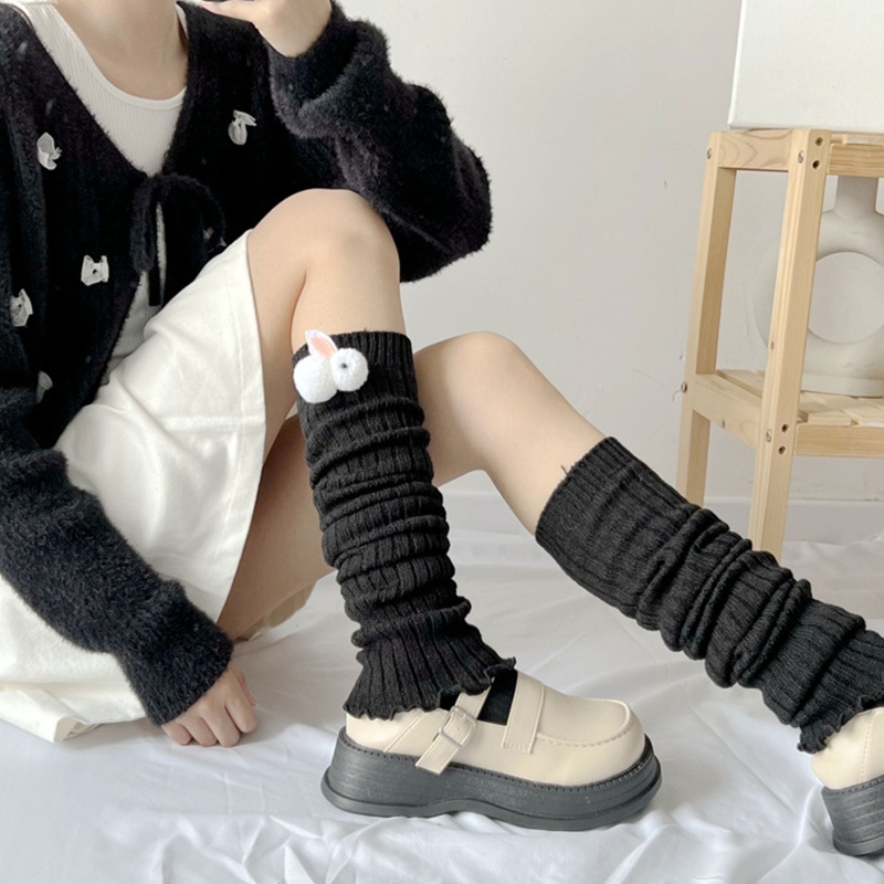 Vớ Đan Len Giữ Ấm Chân Dài Thời Trang Mùa Đông Cho Nữ