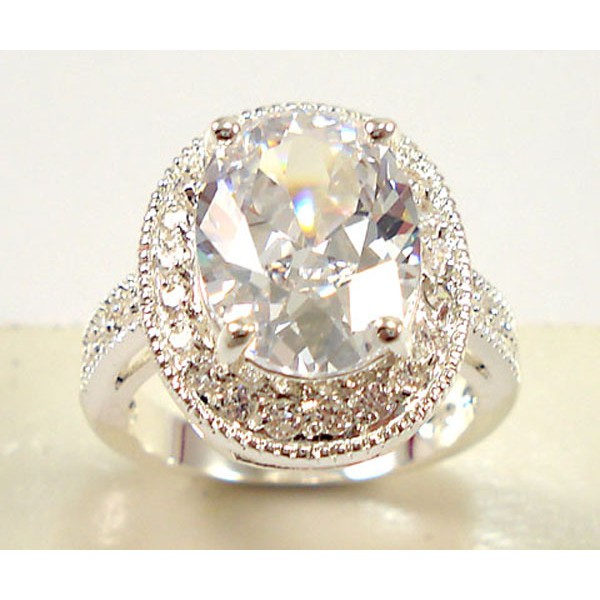 Nhẫn đính đá Corundum màu đỏ thanh lịch cho nữ