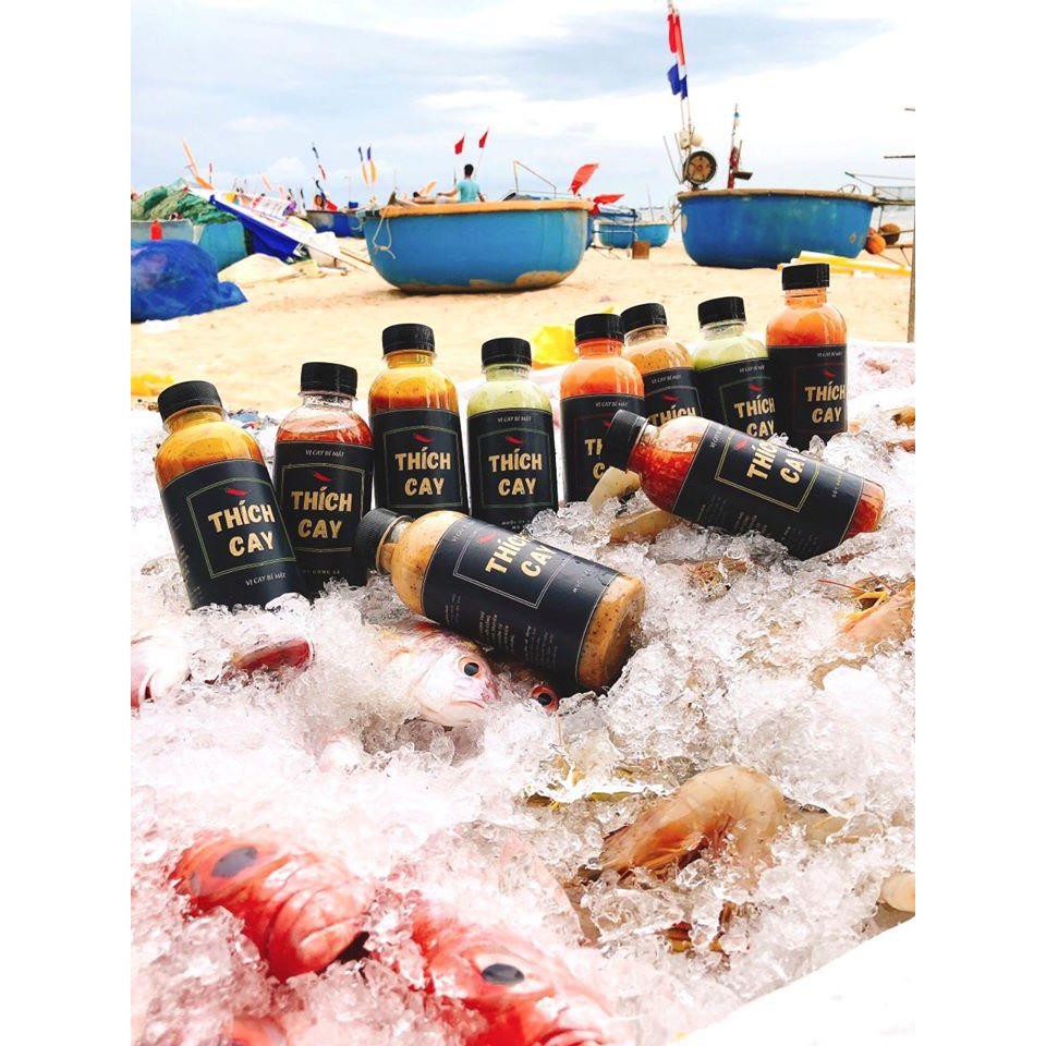 Nước chấm hải sản muối ớt xanh mù tạt cay nồng lạ miệng 250ml không chất bảo quản