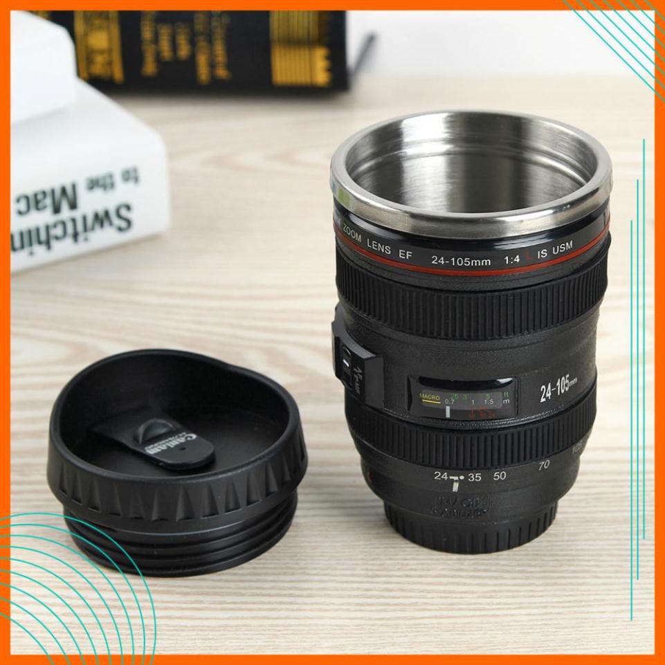 Ly Giữ Nhiệt CaFe - Cốc Giữ Nhiệt CaFe Hình Ống Kính Lens Máy Ảnh