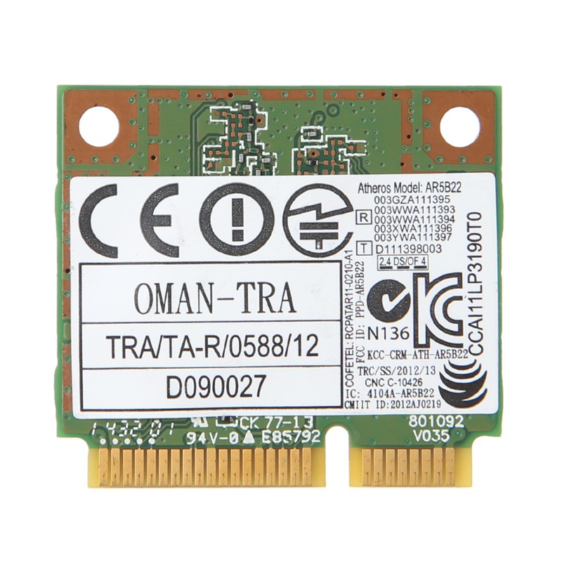 Card không dây mini PCI-E wifi bluetooth 4.0 dành cho DELL DW1901 AR5B22