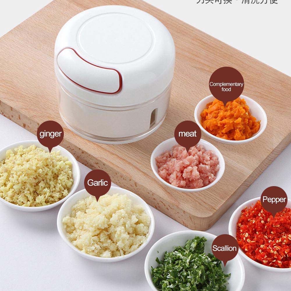 Dụng cụ máy xay tỏi ớt cầm tay đa năng nhỏ gọn thế hệ mới Mini Food Chopper có tay kéo