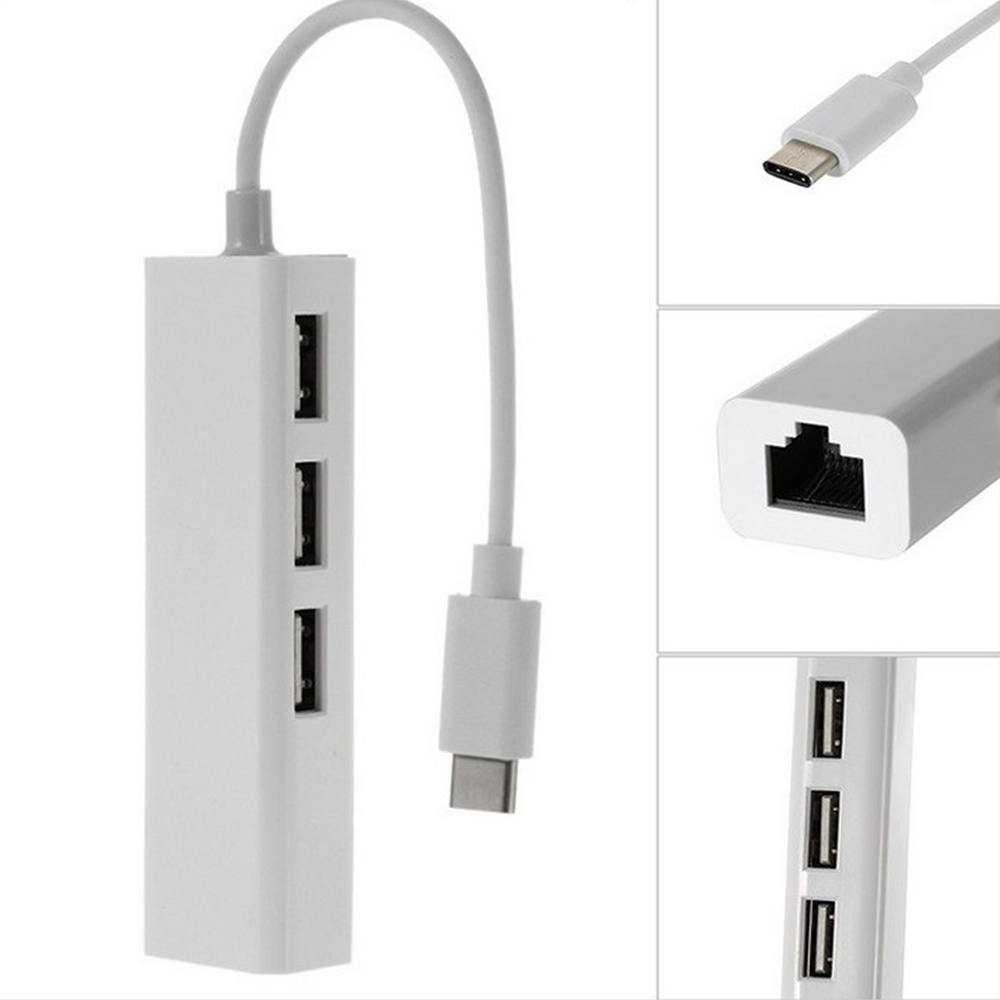 Cáp Chuyển Đổi Usb-C Usb 3.1 Type C Sang Usb Rj45 Ethernet Lan Cho Macbook Pc Lan