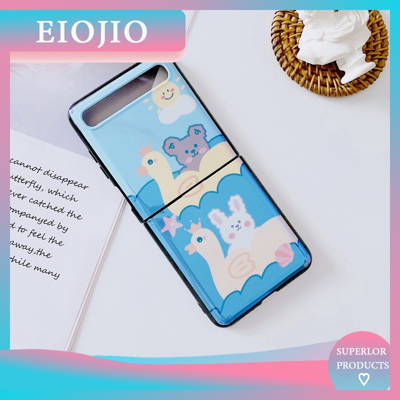 Ốp Điện Thoại PC Cứng Chống Sốc In Hình Thỏ Hoạt Hình Dễ Thương Cho Samsung Galaxy Z Flip 3 5G Z Flip4 Flip 4 / 3 / 2 / 1 5G