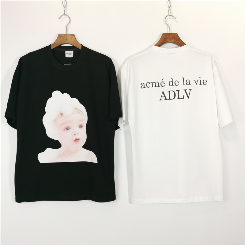 ADLV Áo Thun Cotton Ngắn Tay Thời Trang Cho Nam Nữ