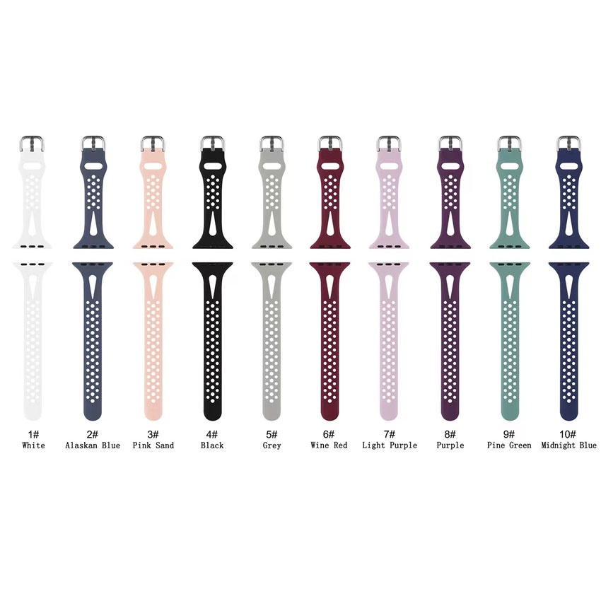 Dây Đeo Thoáng Khí Cho Đồng Hồ Thông Minh Apple Watch Series 7 6 SE 5 4 3 2 1 iWatch 45mm 44mm 42mm 41mm 40mm 38mm