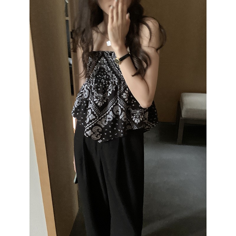 Áo quây ngực Thiết kế Hot girl Cao cấp Họa tiết Áo yếm quây ngang Sexy Thời trang