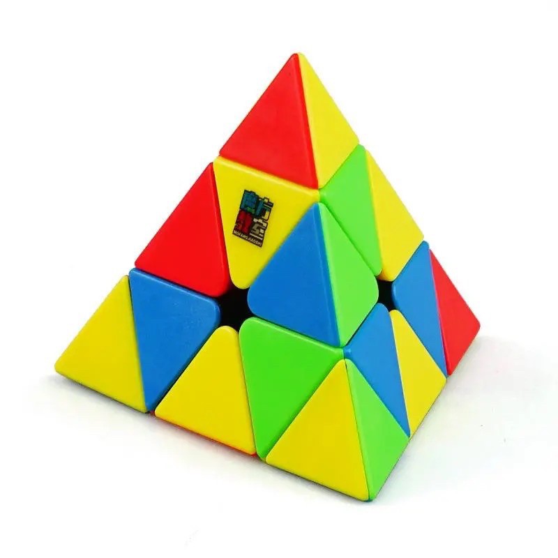 Rubik tam giác 3 tầng ko viễn trò chơi rubic 3x3x3 hình kim tự tháp  không viền Xoay Mượt , Lõi Cứng Cáp, Bền