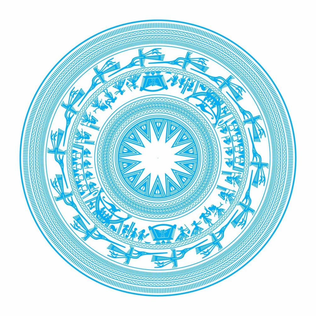 Decal trống đồng,Tem Dán Nắp Capo Cho xe tải, xe ô tô