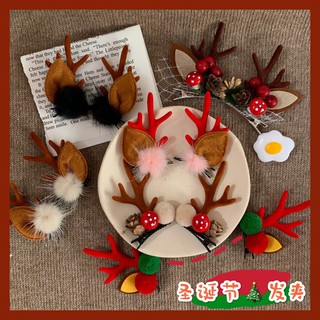 Kẹp Tóc Noel Giáng Sinh Tuần Lộc Phong Cách.