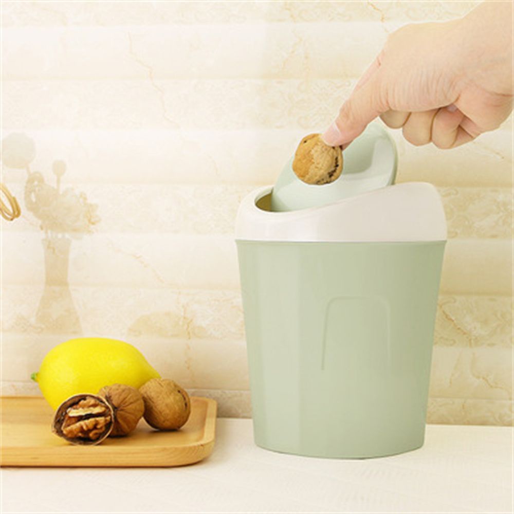 Thùng rác để bàn mini bằng nhựa có nắp đậy