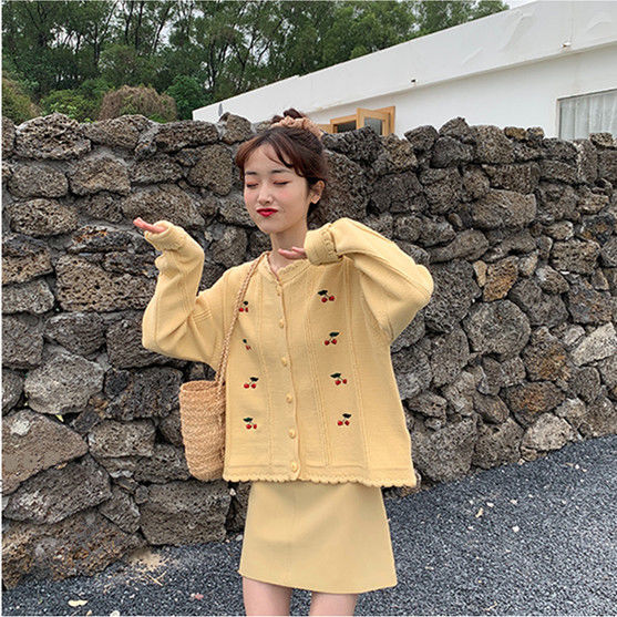 Áo Khoác Cardigan Cổ Chữ V Phong Cách Hàn Quốc Thời Trang Nữ