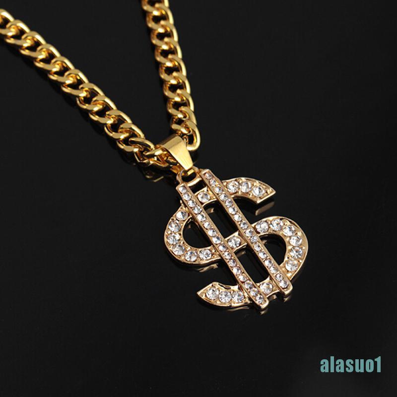 1 Vòng cổ Mạ Vàng Đính Đá Phong Cách Hip Hop