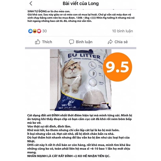 Cát vệ sinh cho mèo EU LITTER.