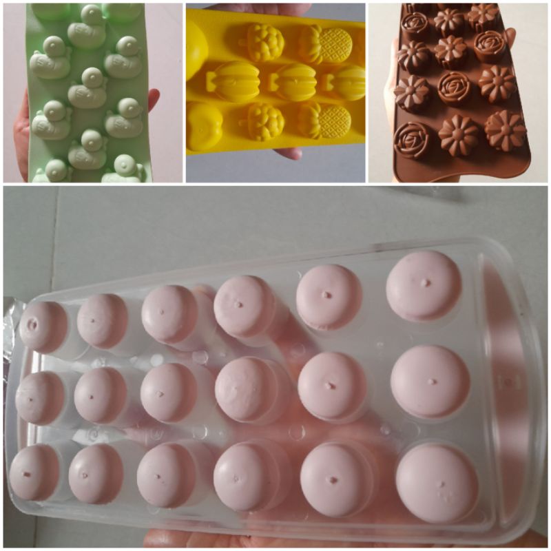 Khuôn rau câu #đổ thạch trà sữa# hình con vịt cute, khuôn trái cây, khuôn hoa hồng hoa mai hoa cúc #khuôn viên bi8