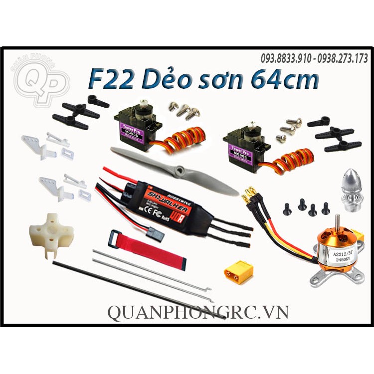 F22 dẻo sơn MPP full đồ điện Size 64cm